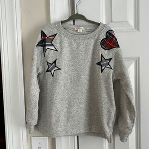 Crewcuts Jcrew Plaid Gray Christmas Sweatshirt 6-7